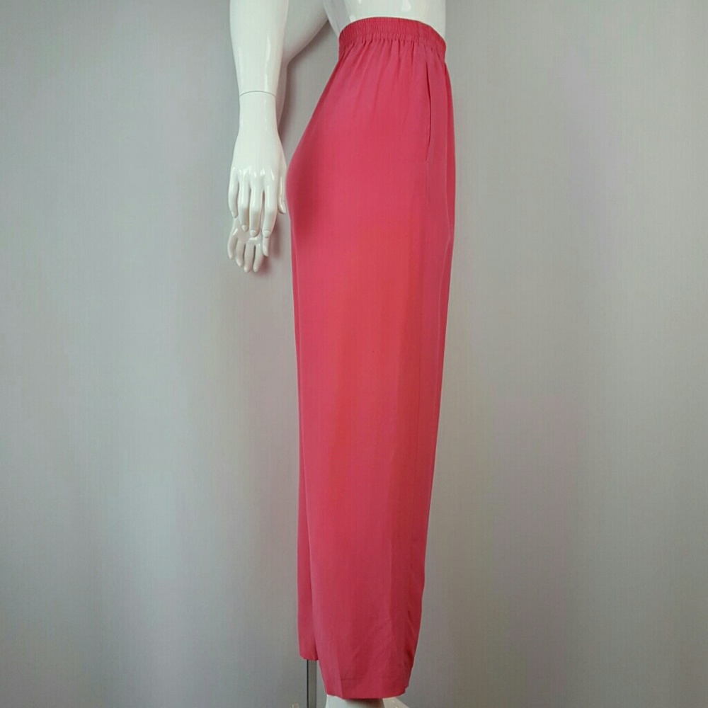 HELD Vintage Pink Silk Crepe Pants - Picture 2 of 9